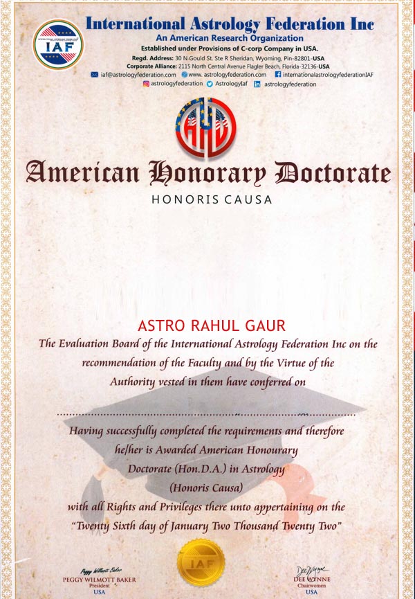 Astro Rahul Gaur Award