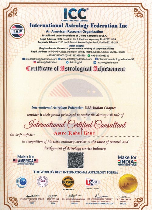 Astro Rahul Gaur Award