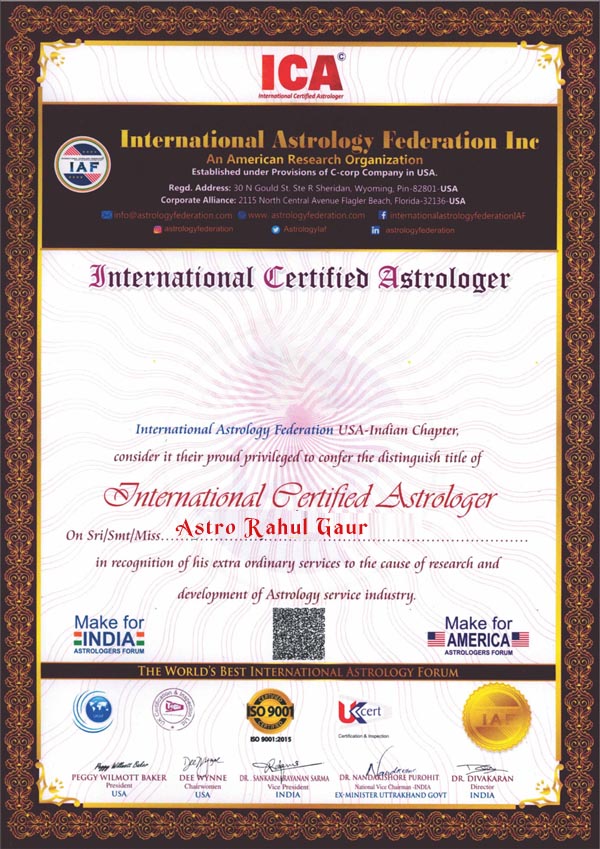 Astro Rahul Gaur Award